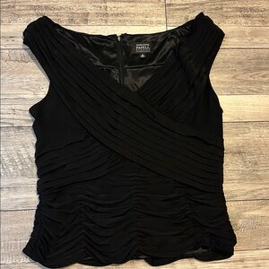 🎻$10 Sale Adrianna Papell Ruch black evening top